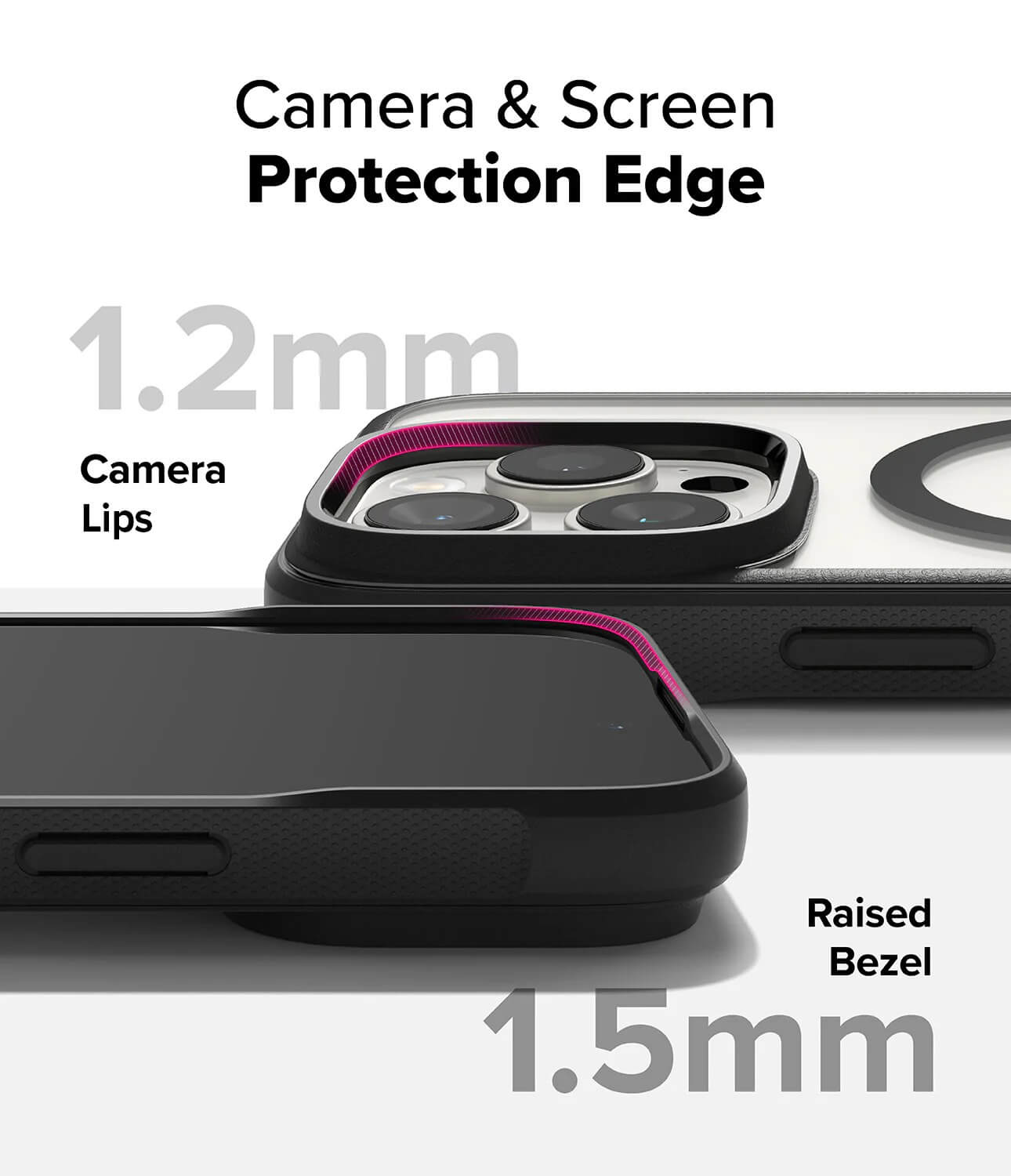 Estuche para iPhone 16 Pro - Ringke Fusion Bold Magnetic - Black