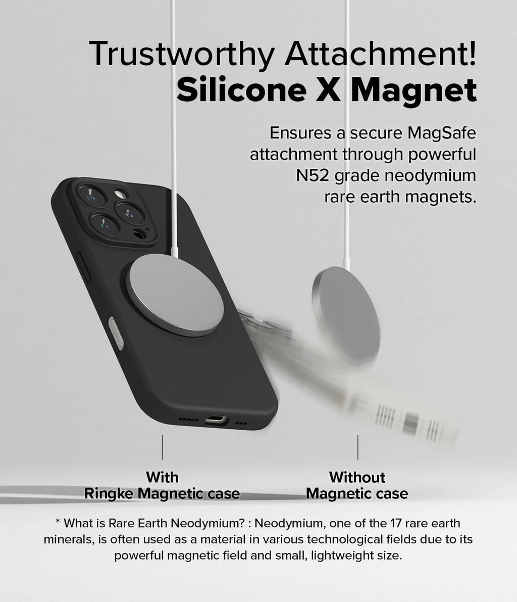 Estuche para iPhone 16 Pro - Ringke Silicone Magnetic