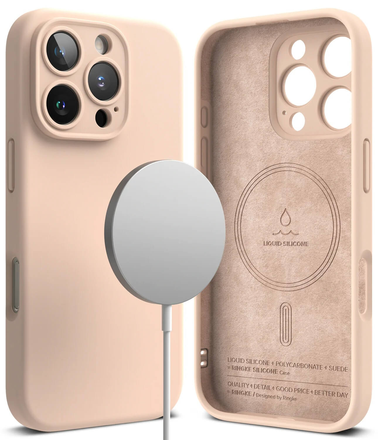 Estuche para iPhone 16 Pro - Ringke Silicone Magnetic