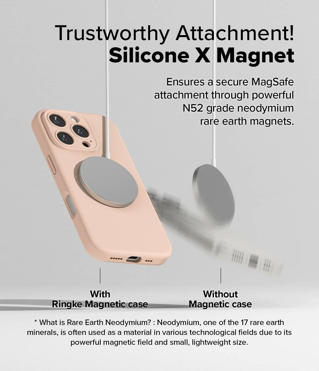 Estuche para iPhone 16 Pro - Ringke Silicone Magnetic