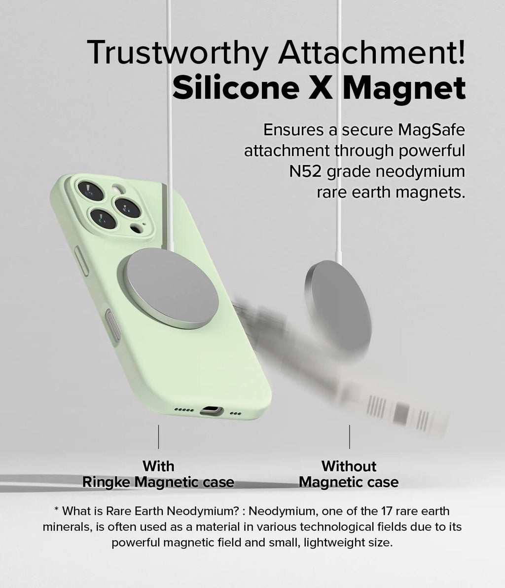 Estuche para iPhone 16 Pro - Ringke Silicone Magnetic