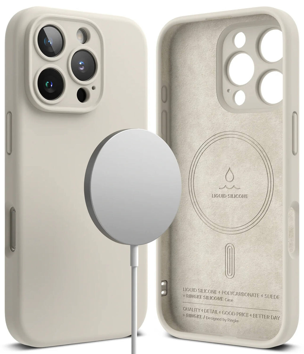 Estuche para iPhone 16 Pro - Ringke Silicone Magnetic