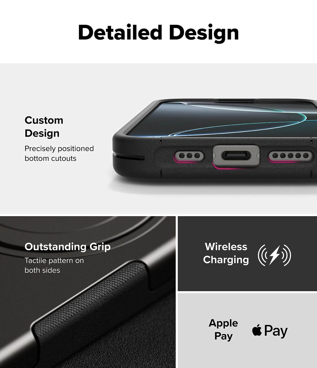Estuche para iPhone 16 Pro Max - Ringke Alles Black