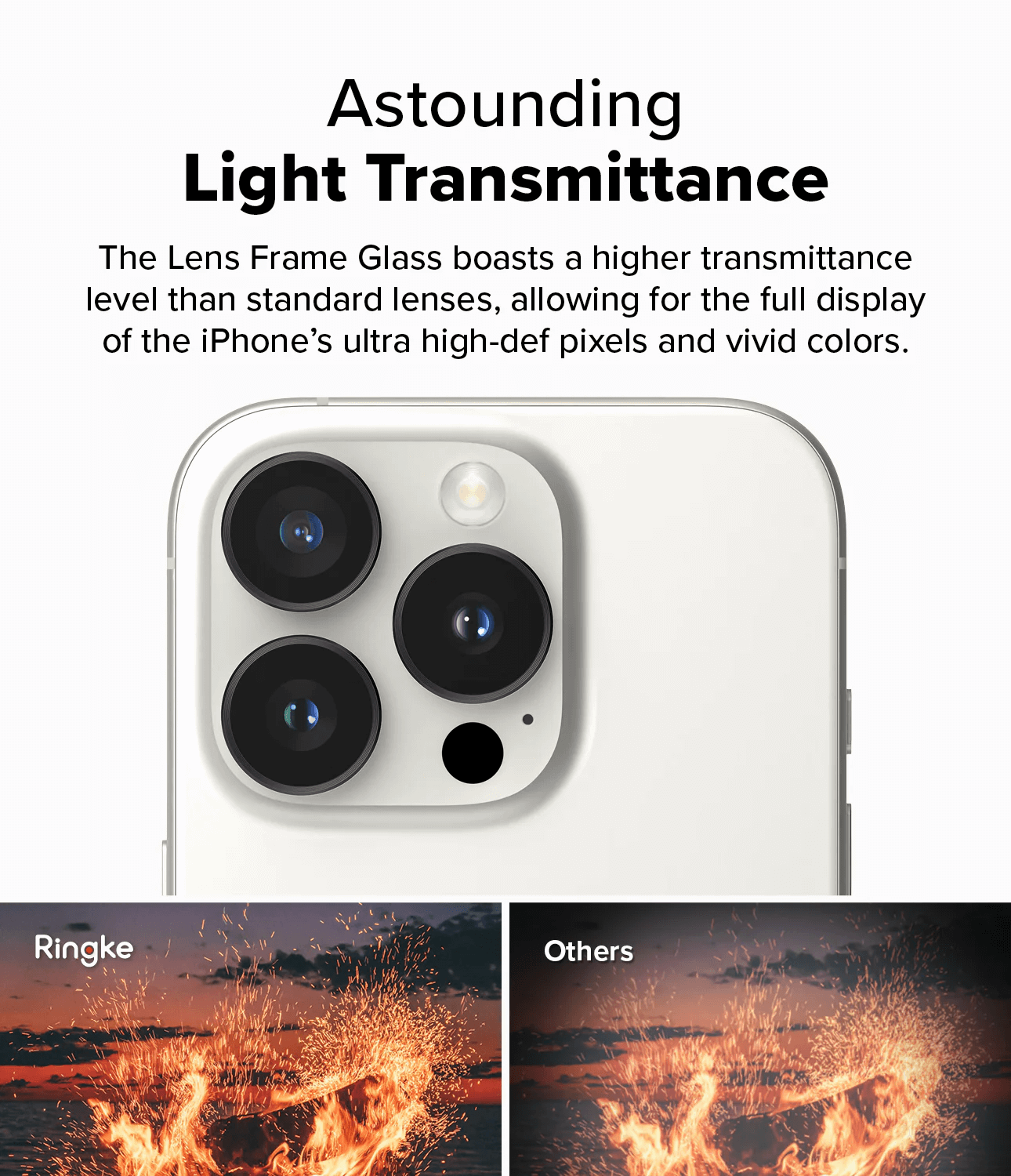 Protector de Cámara para iPhone 16 Pro / 16 Pro Max - Ringke Camera Lens Frame Glass (Pack de 2)