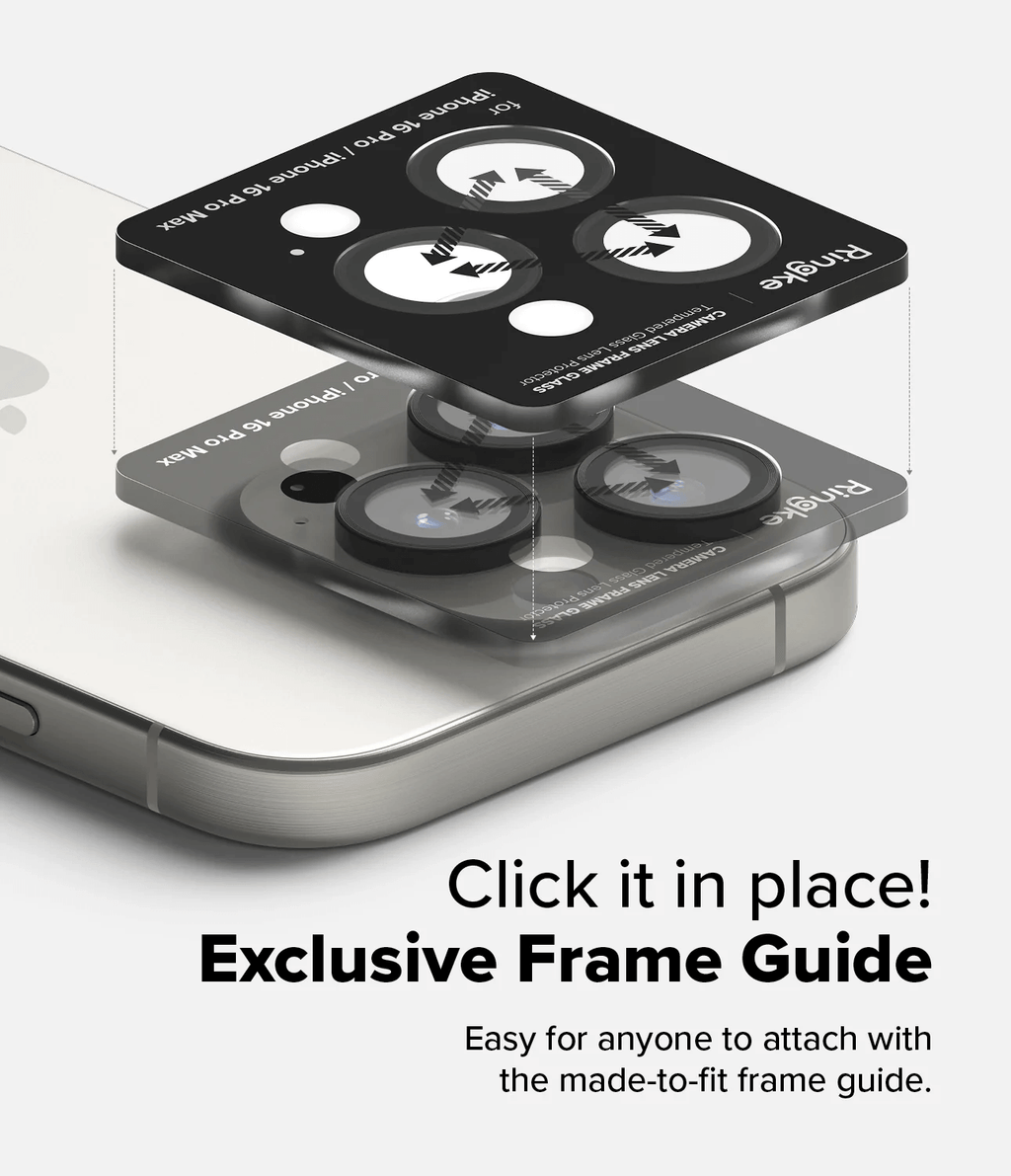 Protector de Cámara para iPhone 16 Pro / 16 Pro Max - Ringke Camera Lens Frame Glass (Pack de 2)