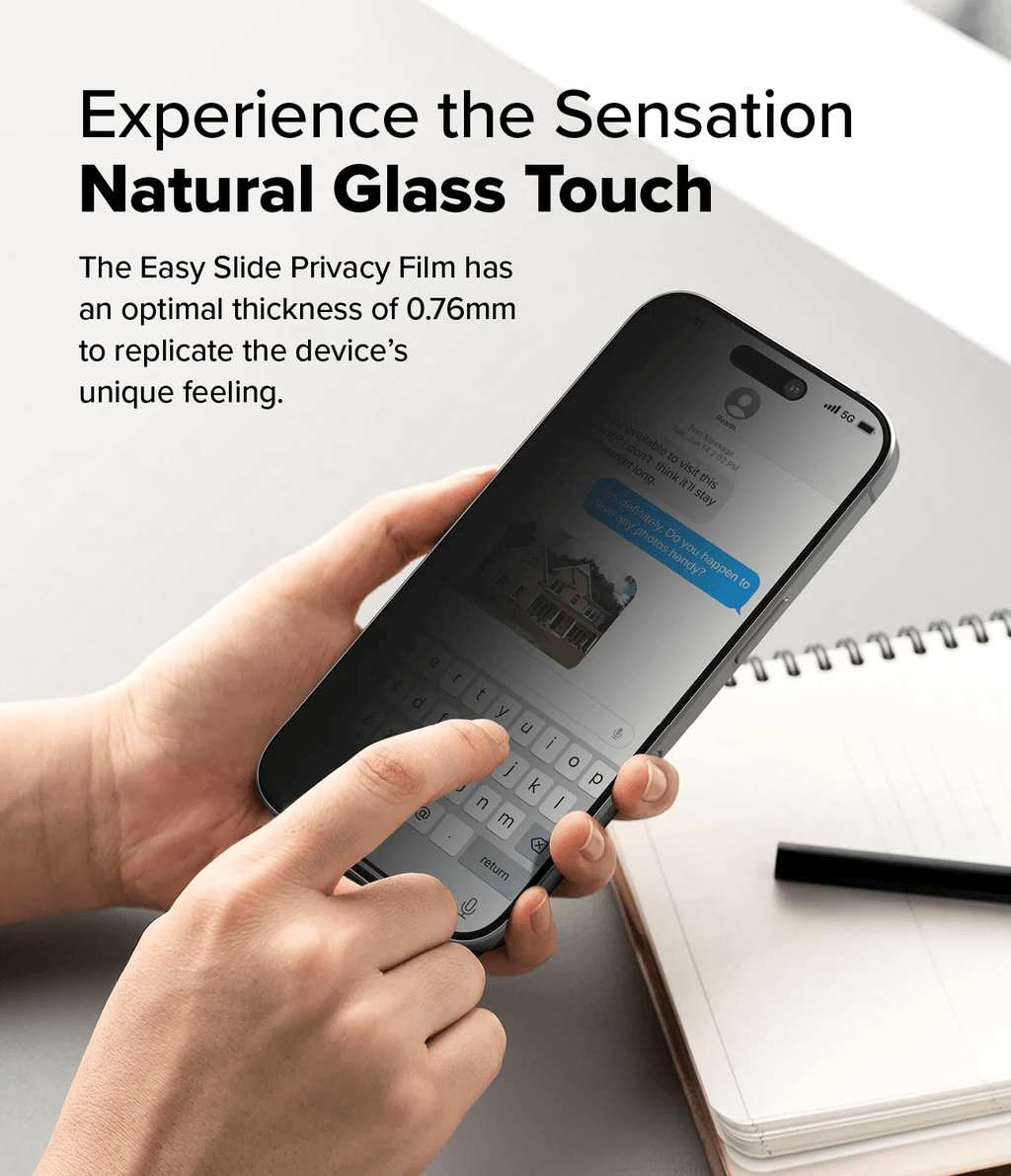 Vidrio Templado para iPhone 16 Pro Max - Ringke Easy Slide Privacy Glass (Pack de 2)