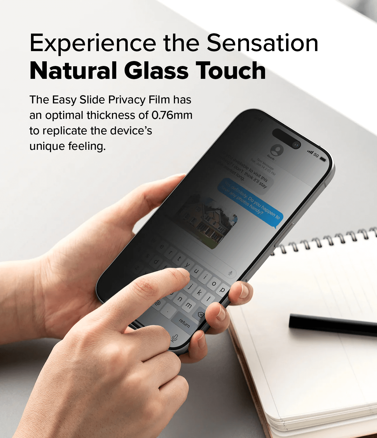 Vidrio Templado para iPhone 16 Pro Max - Ringke Easy Slide Privacy Glass (Pack de 2)
