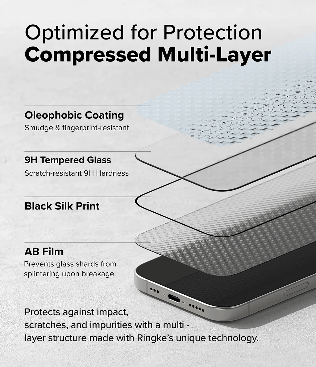 Vidrio Templado para iPhone 16 Pro Max - Ringke Easy Slide Tempered Glass (Pack de 2)
