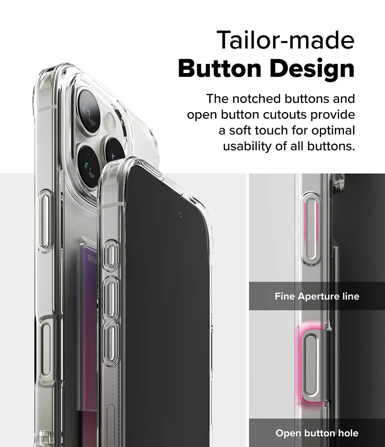 Estuche para iPhone 16 Pro Max - Ringke Fusion Card - Clear
