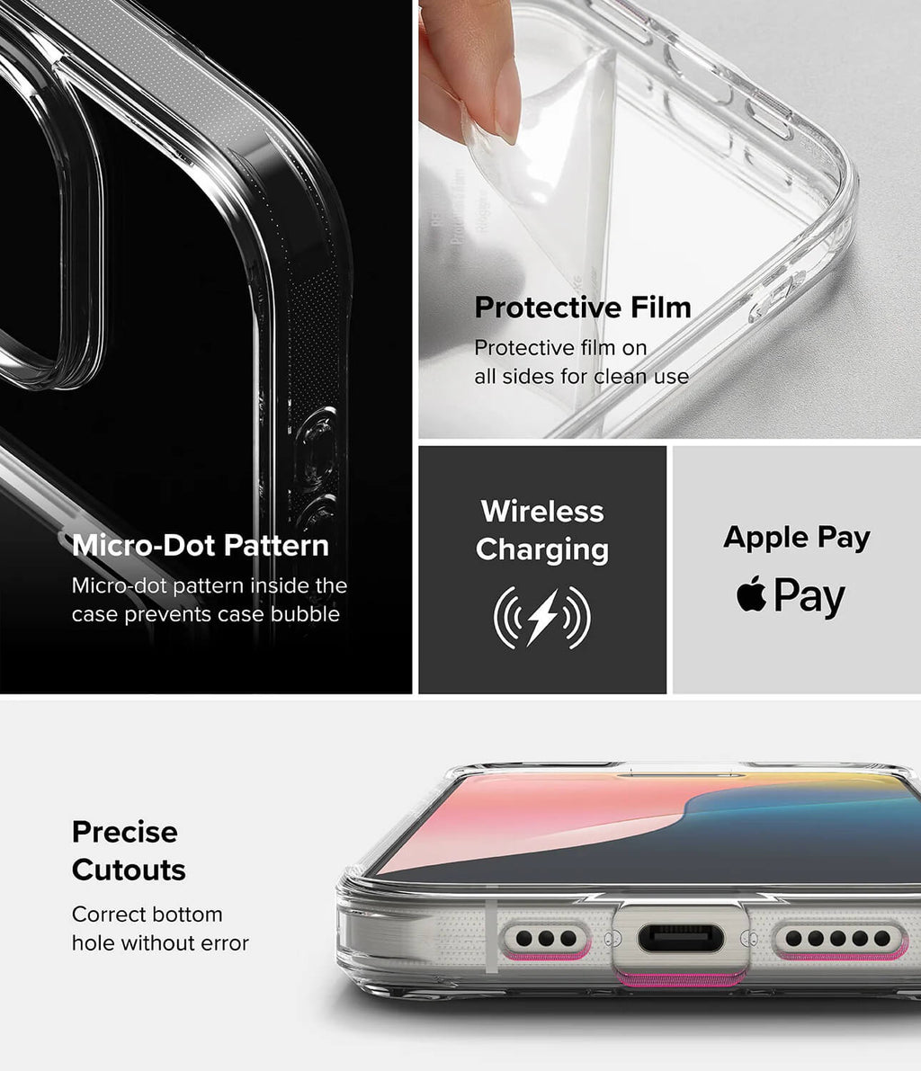 Estuche para iPhone 16 Pro Max - Ringke Fusion Card - Clear
