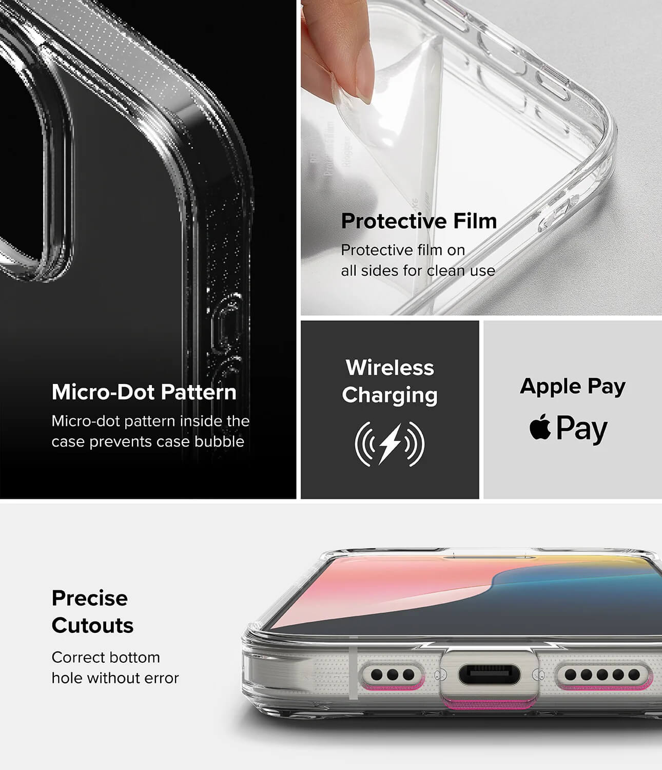 Estuche para iPhone 16 Pro Max - Ringke Fusion Matte - Clear