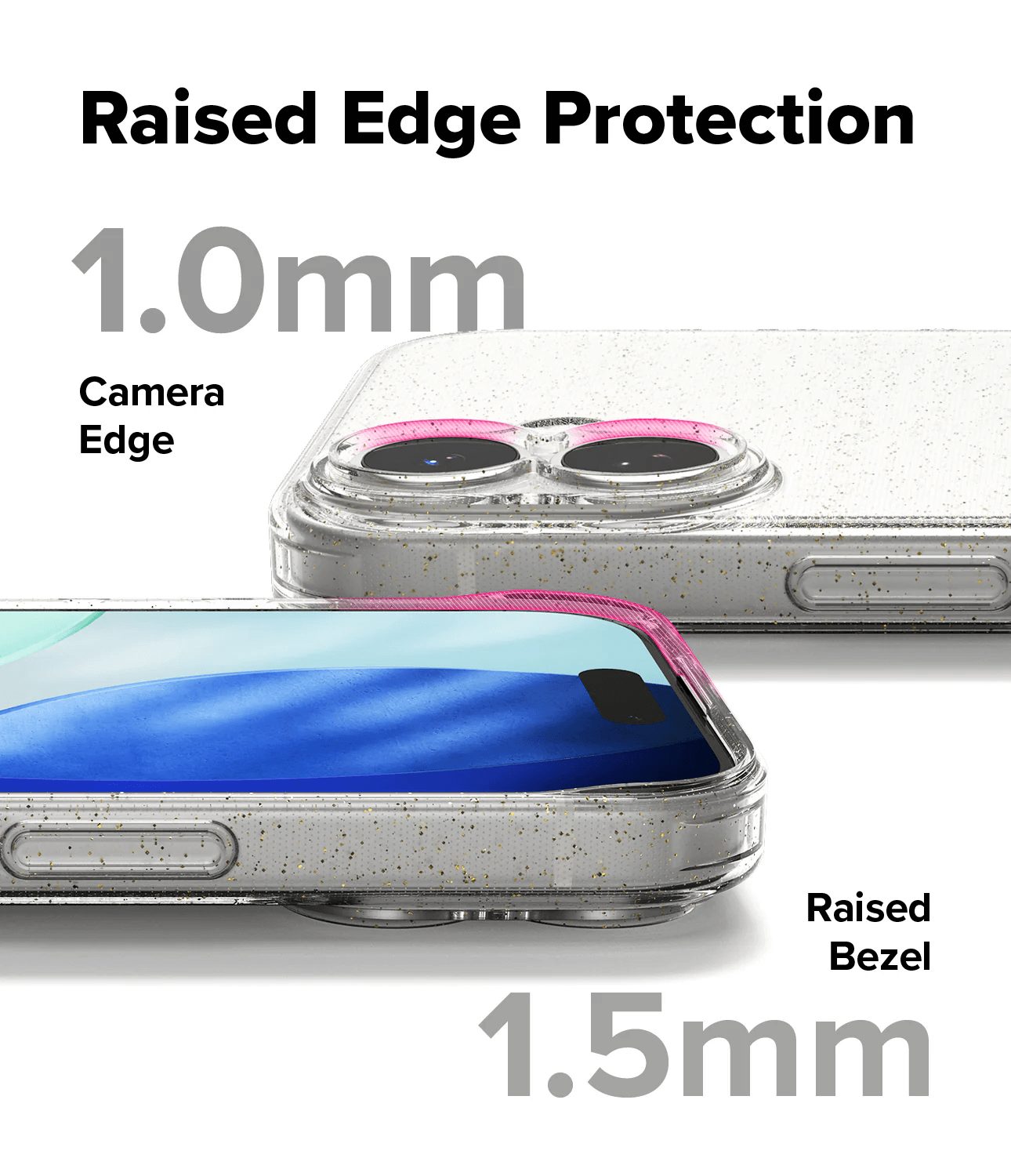 Estuche para iPhone 17 - Ringke Air - Glitter Clear