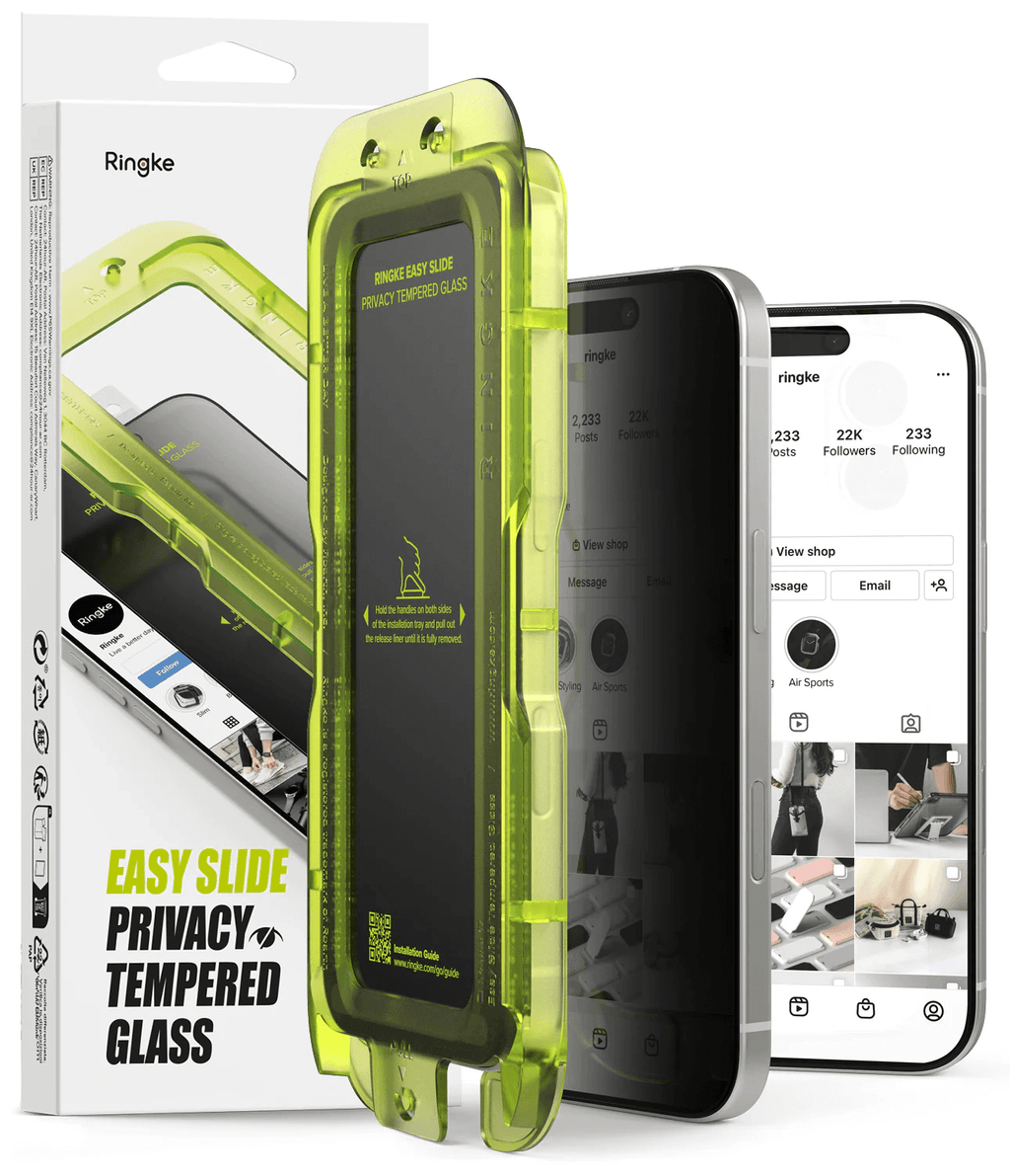 Protector de Pantalla para iPhone 17 - Ringke Easy Slide Privacy Glass (Pack de 2)