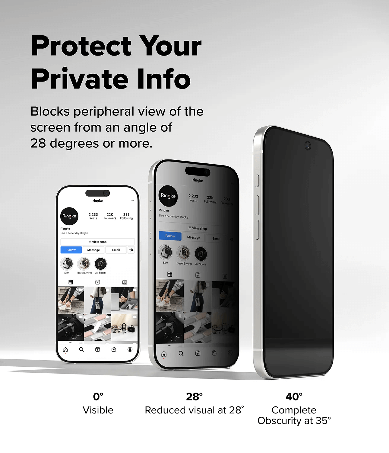 Protector de Pantalla para iPhone 17 - Ringke Easy Slide Privacy Glass (Pack de 2)