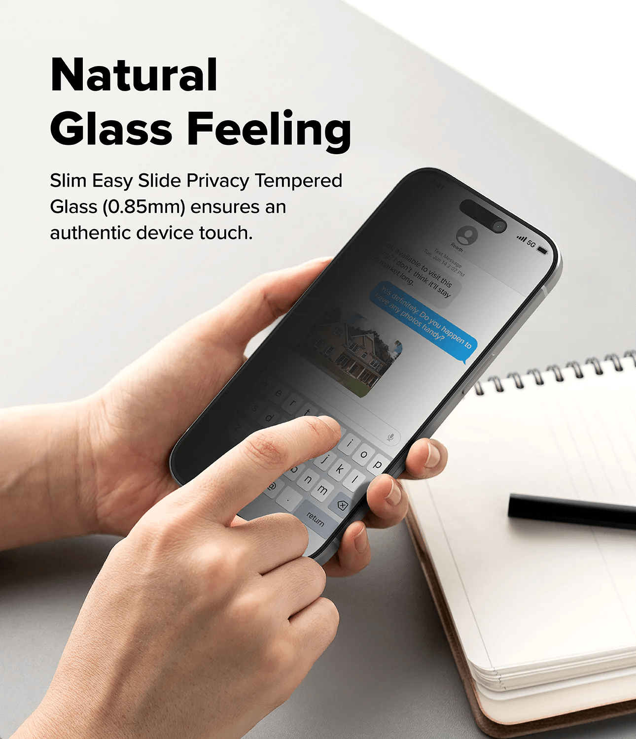 Protector de Pantalla para iPhone 17 - Ringke Easy Slide Privacy Glass (Pack de 2)