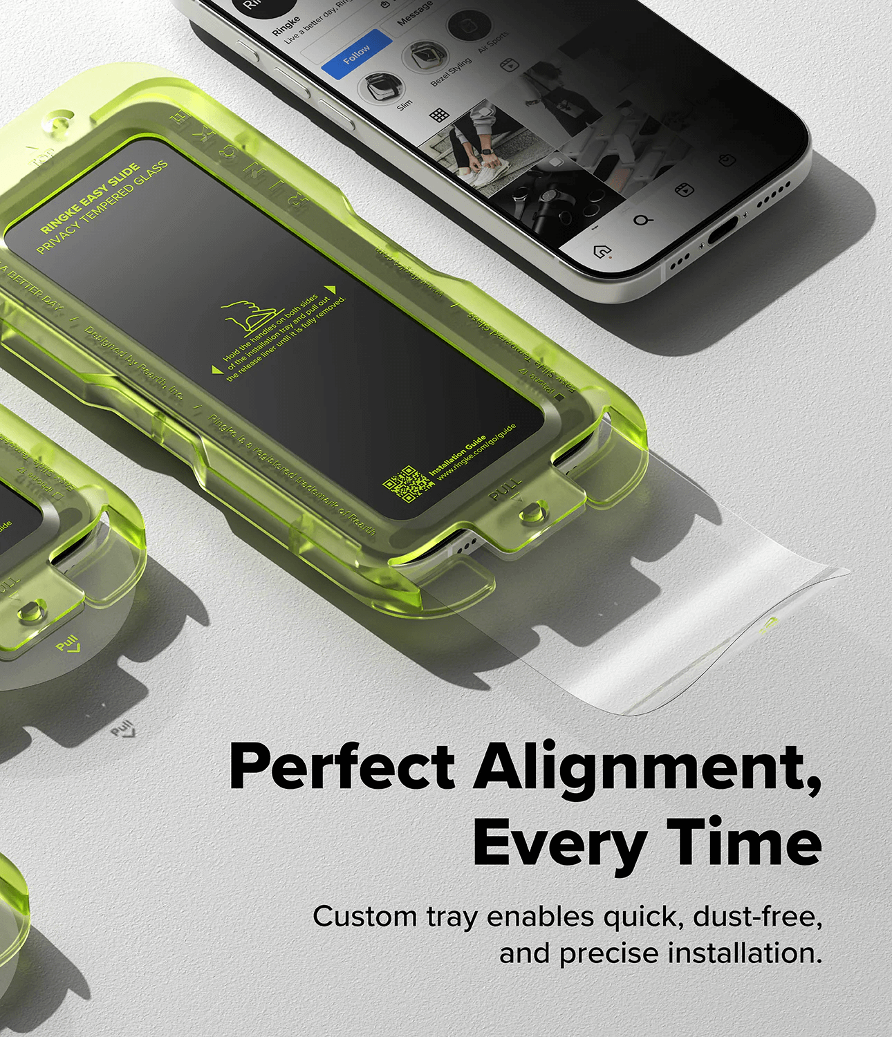 Protector de Pantalla para iPhone 17 - Ringke Easy Slide Privacy Glass (Pack de 2)