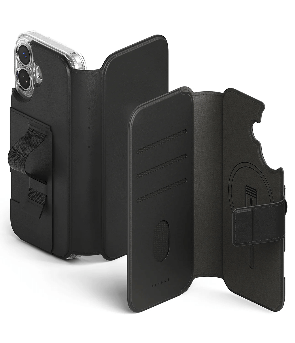 Estuche para iPhone 17 - Ringke Folio Grip Wallet Magnetic - Black