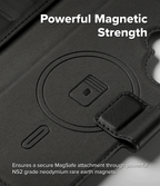 Estuche para iPhone 17 - Ringke Folio Grip Wallet Magnetic - Black