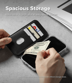 Estuche para iPhone 17 - Ringke Folio Grip Wallet Magnetic - Black
