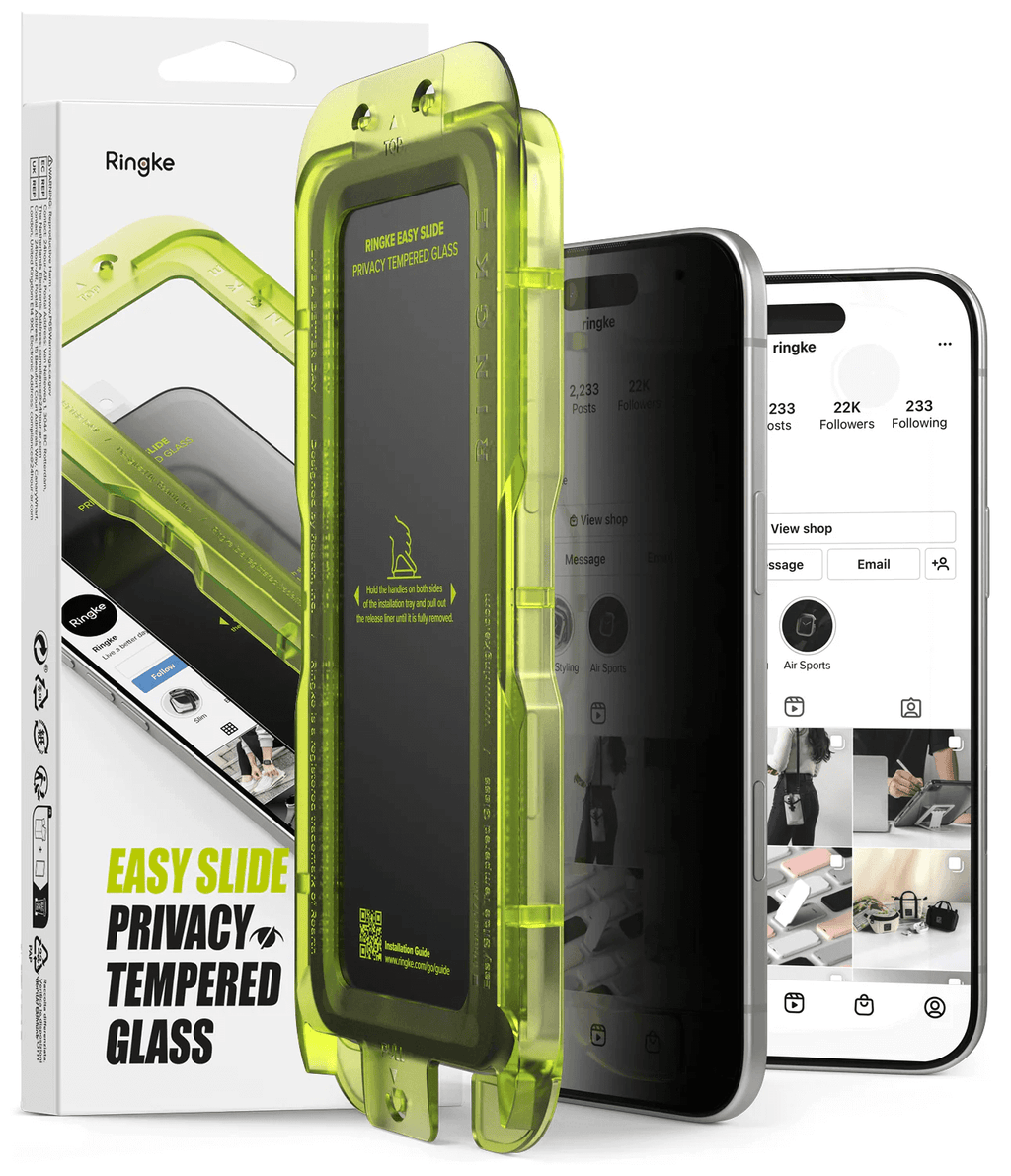 Vidrio Templado para iPhone 17 Air - Ringke Easy Slide Privacy Glass (Pack de 2)
