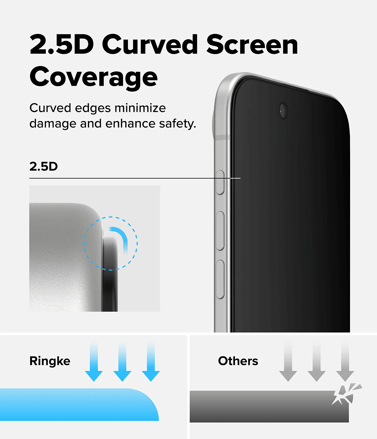 Vidrio Templado para iPhone 17 Air - Ringke Easy Slide Privacy Glass (Pack de 2)