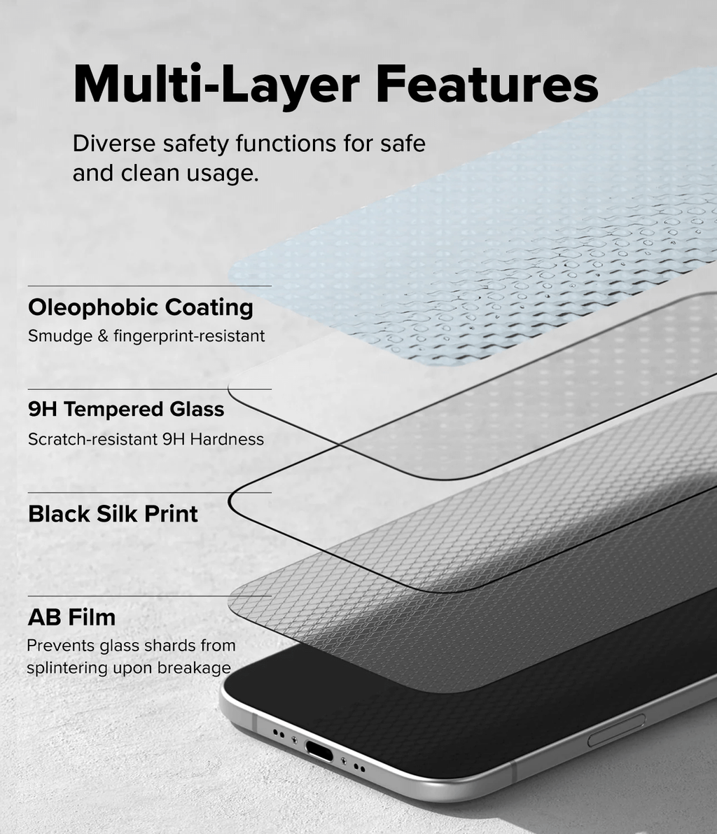 Vidrio Templado para iPhone 17 Air - Ringke Easy Slide Tempered Glass (Pack de 2)