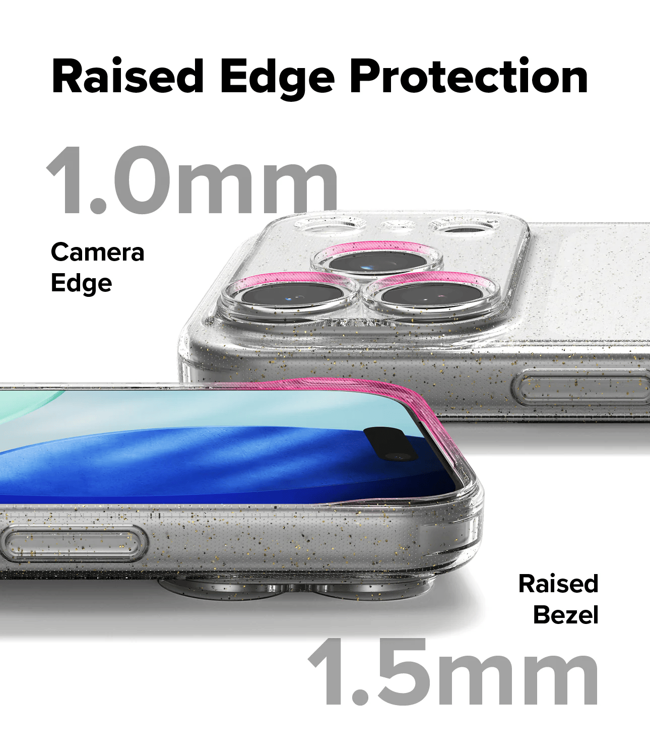 Estuche para iPhone 17 Pro - Ringke Air - Glitter Clear
