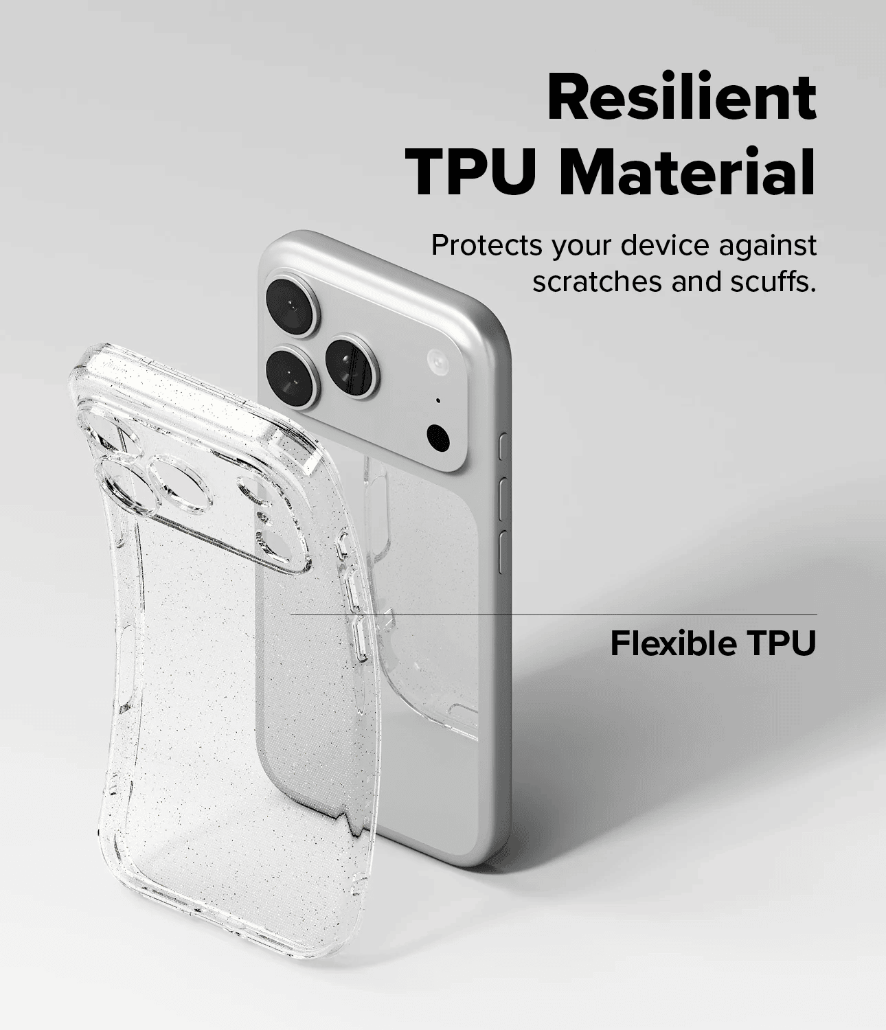 Estuche para iPhone 17 Pro - Ringke Air - Glitter Clear