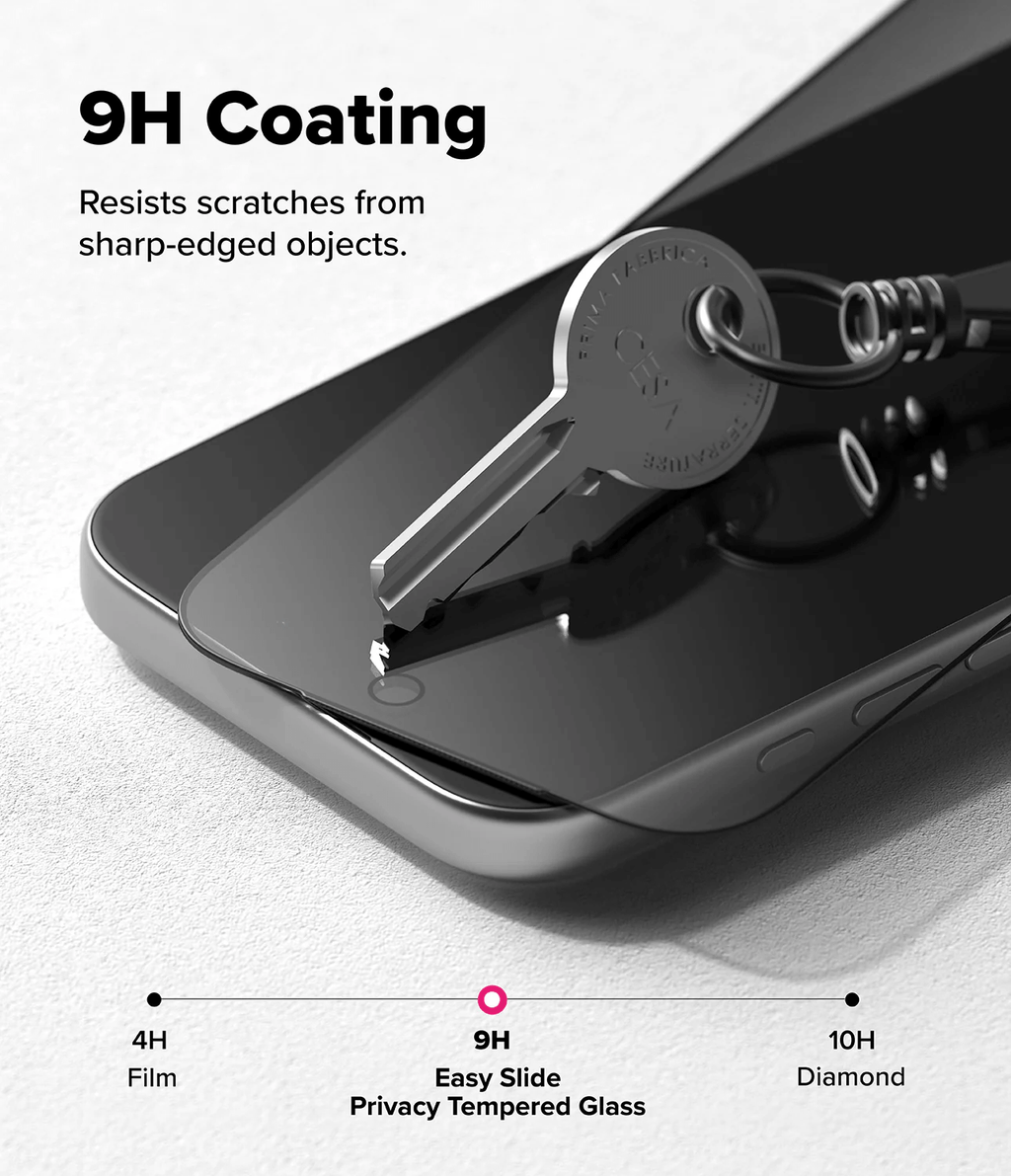 Vidrio Templado para iPhone 17 Pro - Ringke Easy Slide Privacy Glass (Pack de 2)