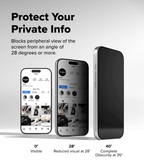 Vidrio Templado para iPhone 17 Pro - Ringke Easy Slide Privacy Glass (Pack de 2)