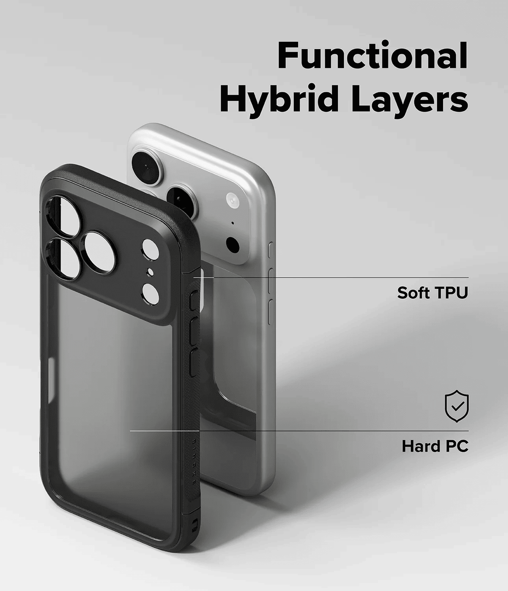 Estuche para iPhone 17 Pro - Ringke Fusion Bold - Matte Smoke