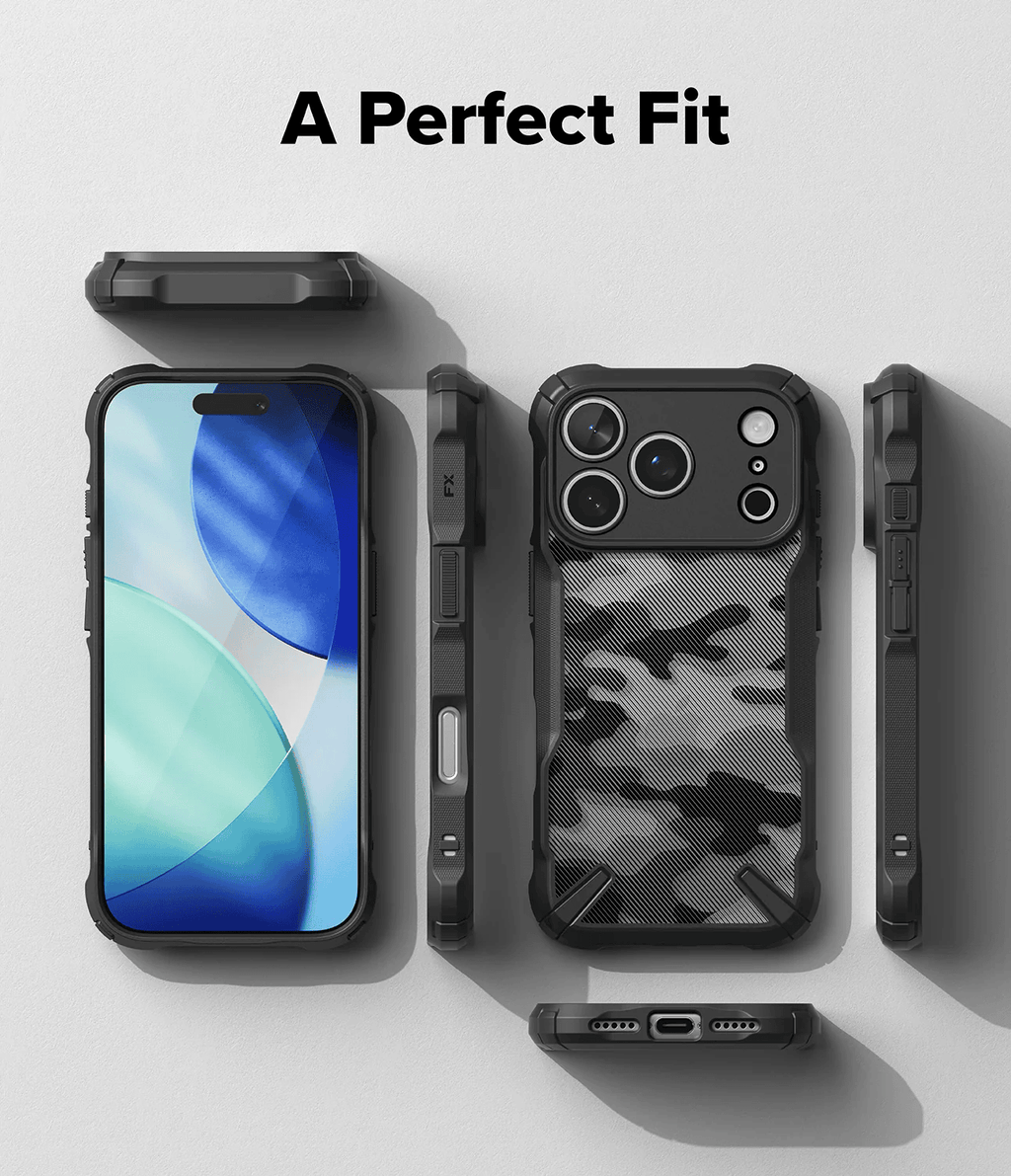 Estuche para iPhone 17 Pro - Ringke Fusion-X - Camo Black