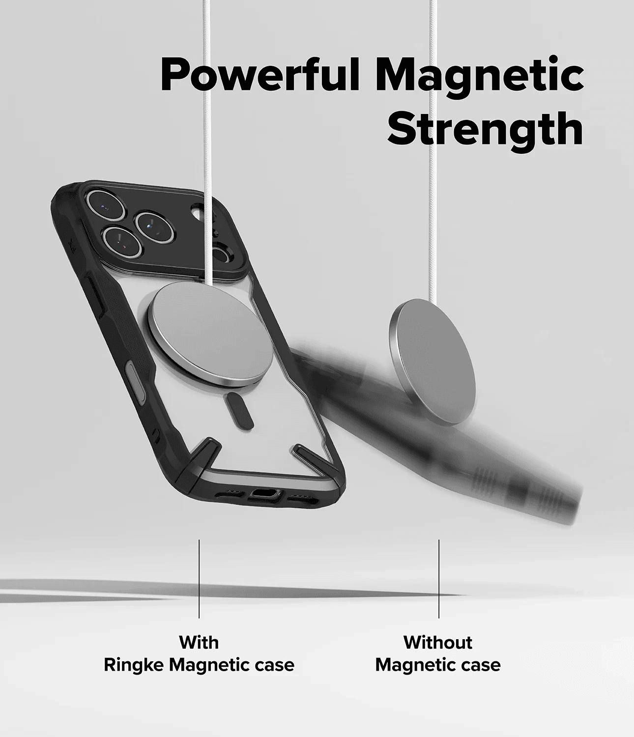 Estuche para iPhone 17 Pro - Ringke Fusion-X Magnetic - Black