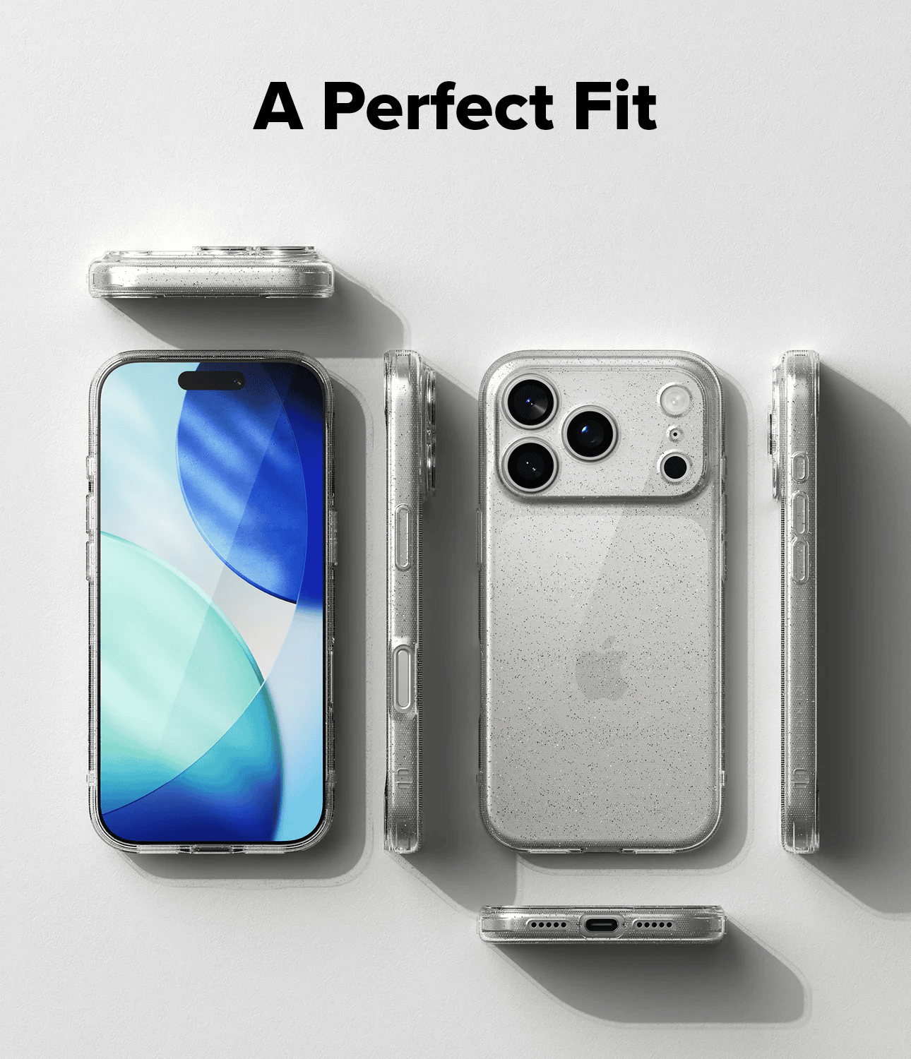 Estuche para iPhone 17 Pro Max - Ringke Air - Glitter Clear