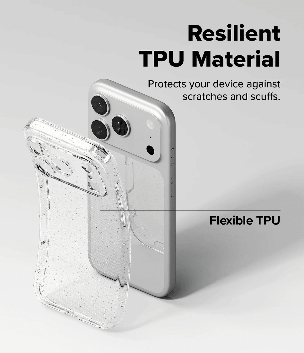 Estuche para iPhone 17 Pro Max - Ringke Air - Glitter Clear