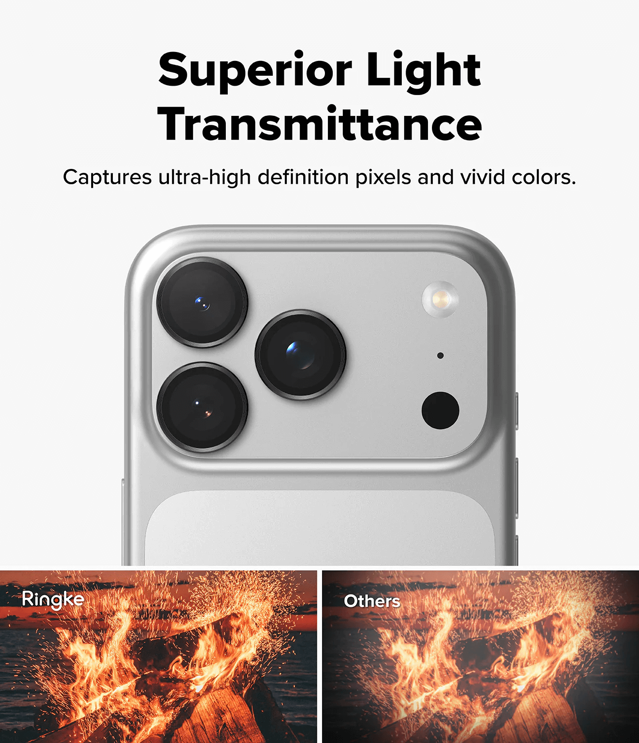 Protector de Cámara para iPhone 17 Pro / Pro Max - Ringke Camera Lens Frame Glass (Pack de 2)
