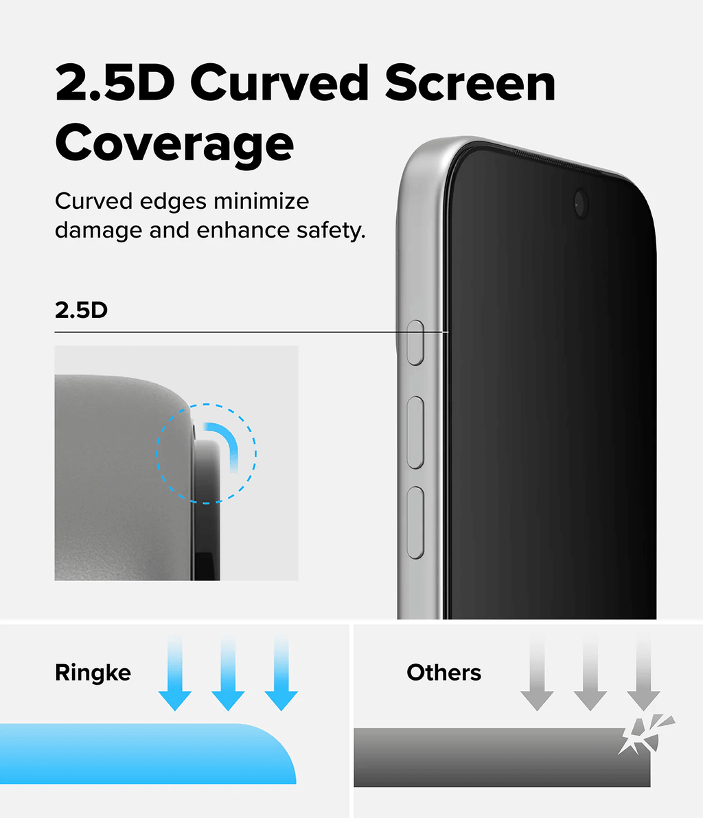 Vidrio Templado para iPhone 17 Pro Max - Ringke Easy Slide Privacy Glass (Pack de 2)