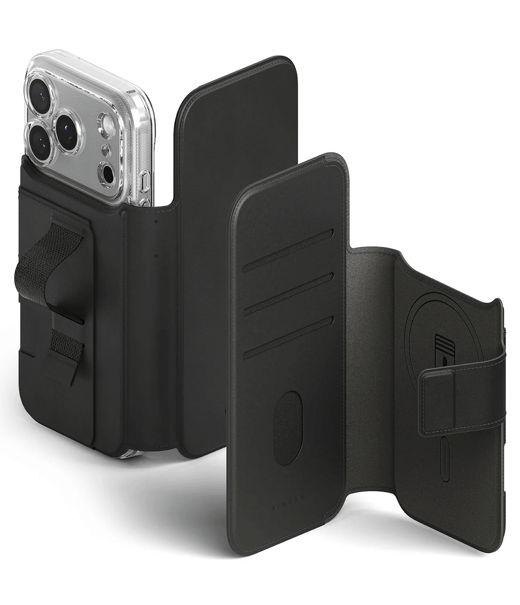 Estuche para iPhone 17 Pro Max - Ringke Folio Grip Wallet Magnetic - Black