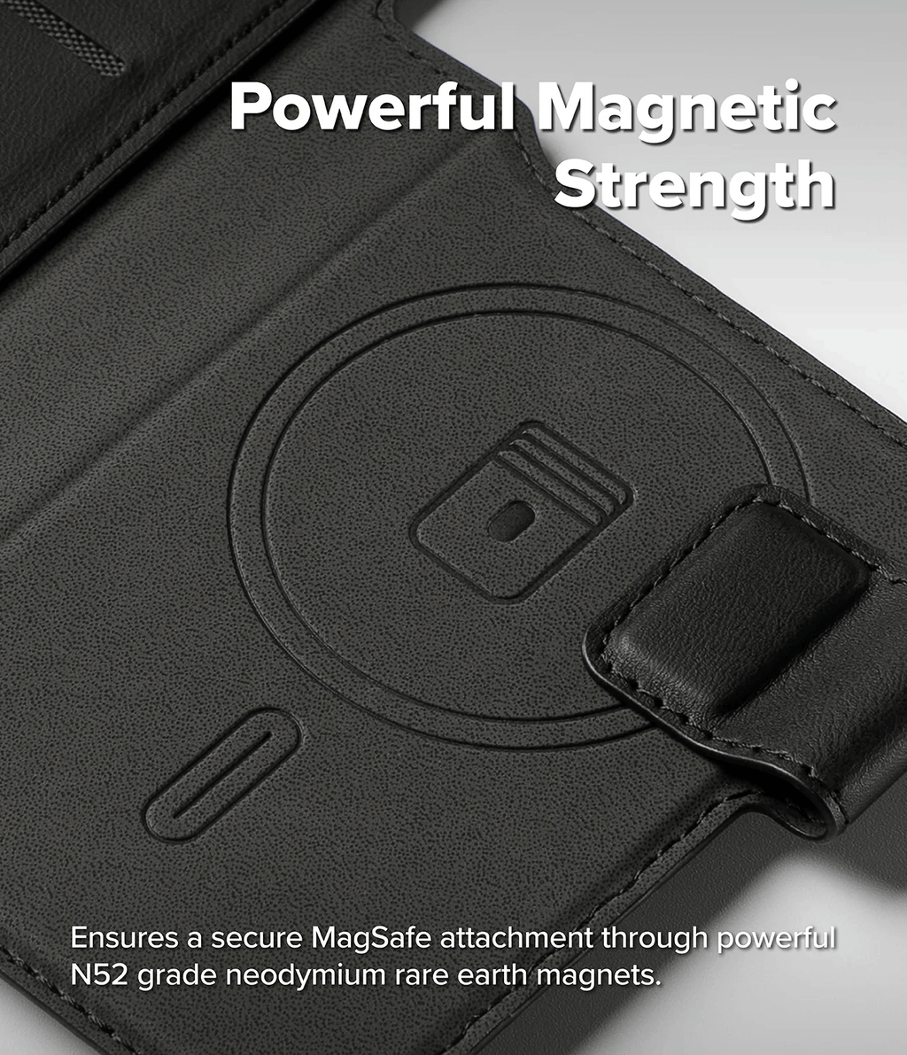 Estuche para iPhone 17 Pro Max - Ringke Folio Grip Wallet Magnetic - Black