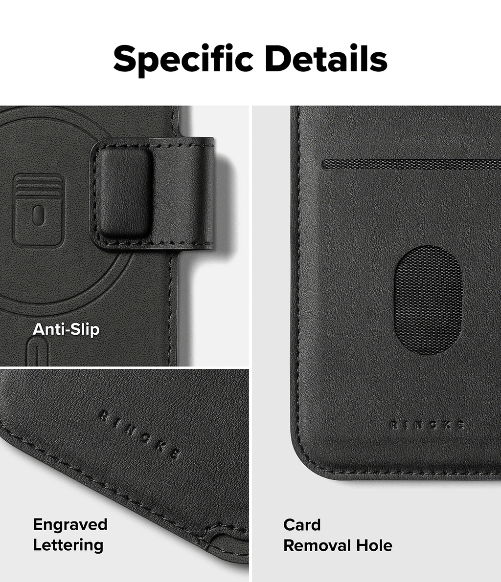 Estuche para iPhone 17 Pro Max - Ringke Folio Grip Wallet Magnetic - Black