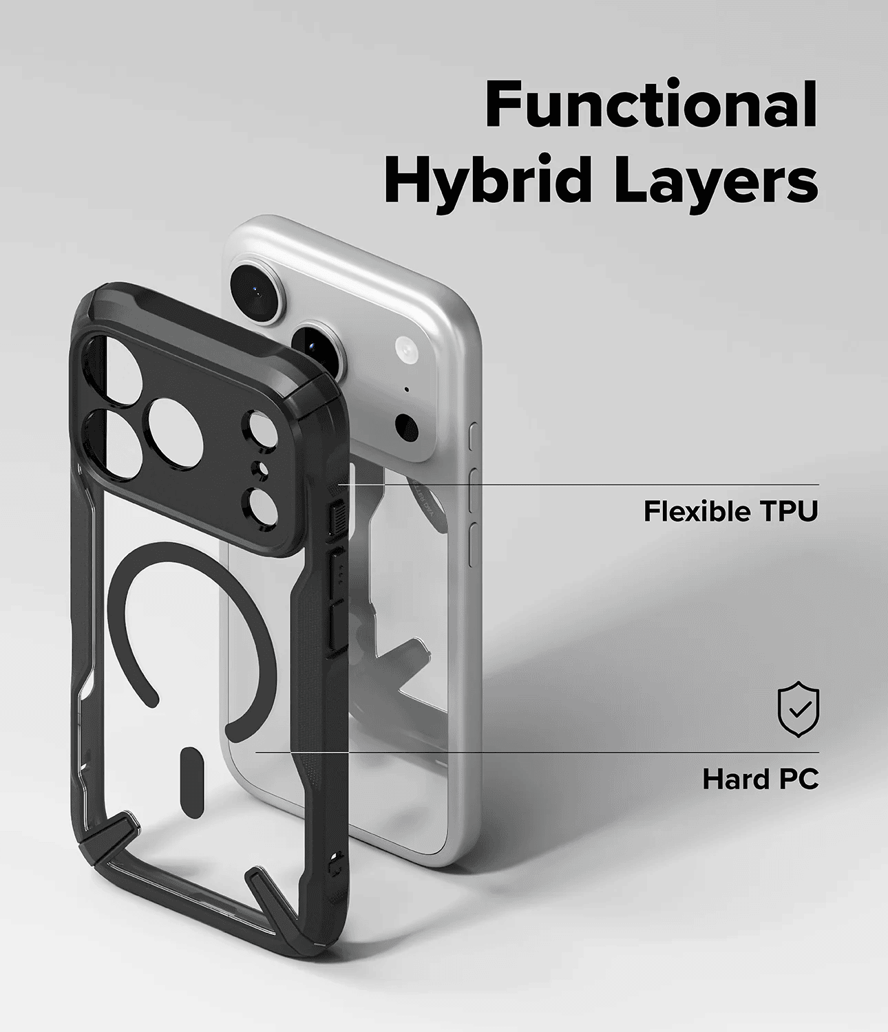 Estuche para iPhone 17 Pro Max - Ringke Fusion-X Magnetic - Black