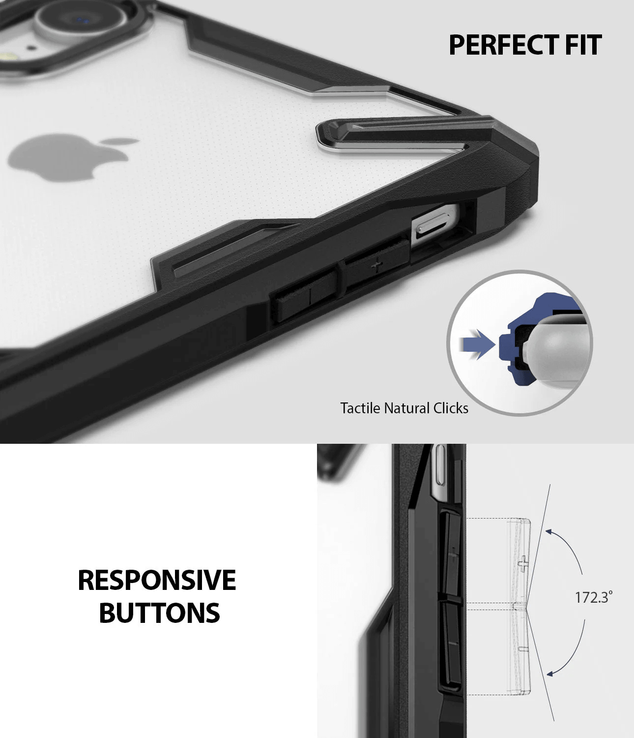 Estuche para iPhone XR - Ringke Fusion-X - Black