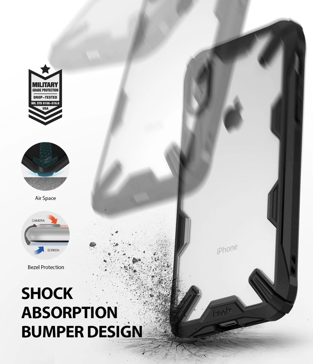 Estuche para iPhone XR - Ringke Fusion-X - Black