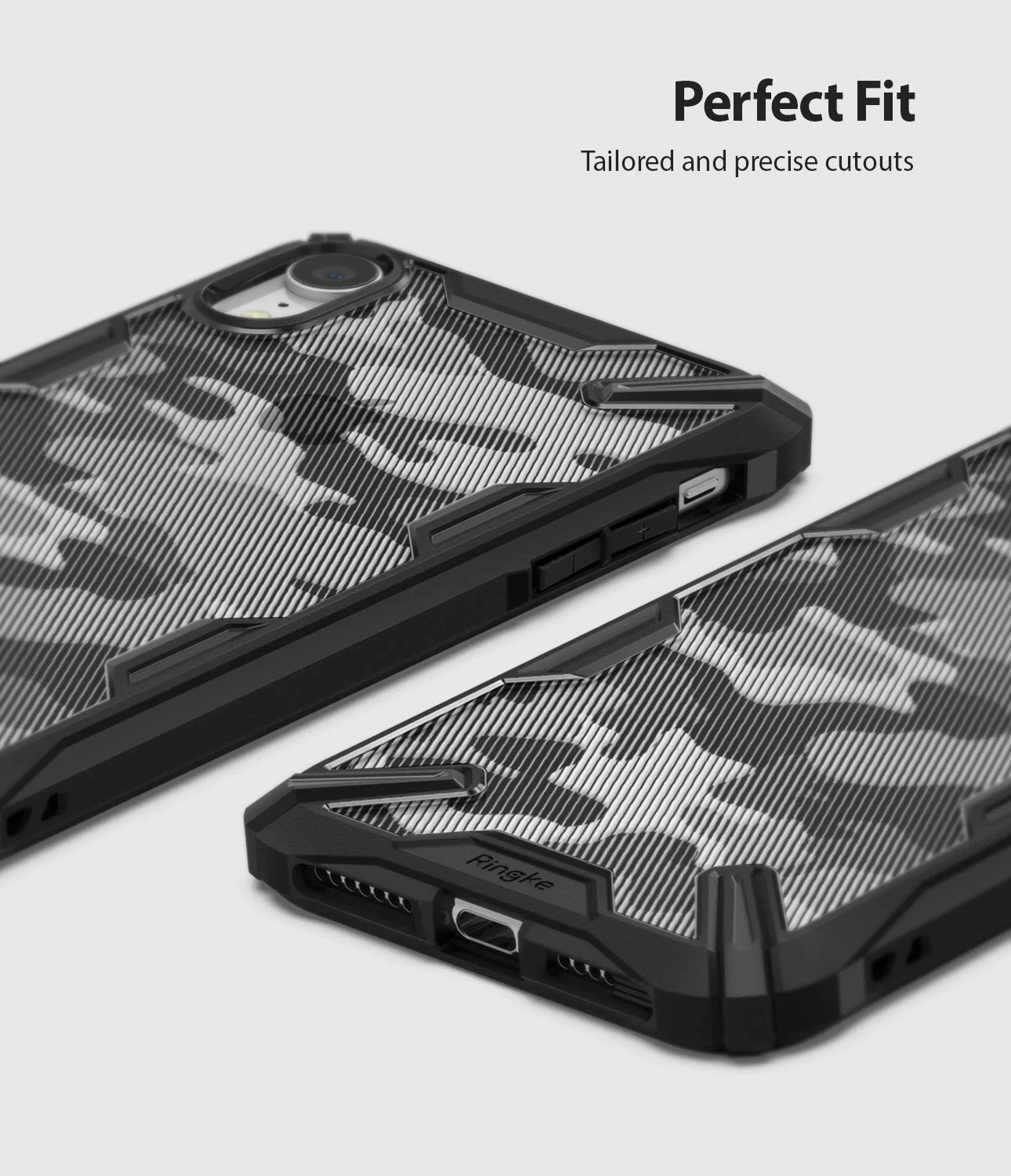 Estuche para iPhone XR - Ringke Fusion-X - Camo Black