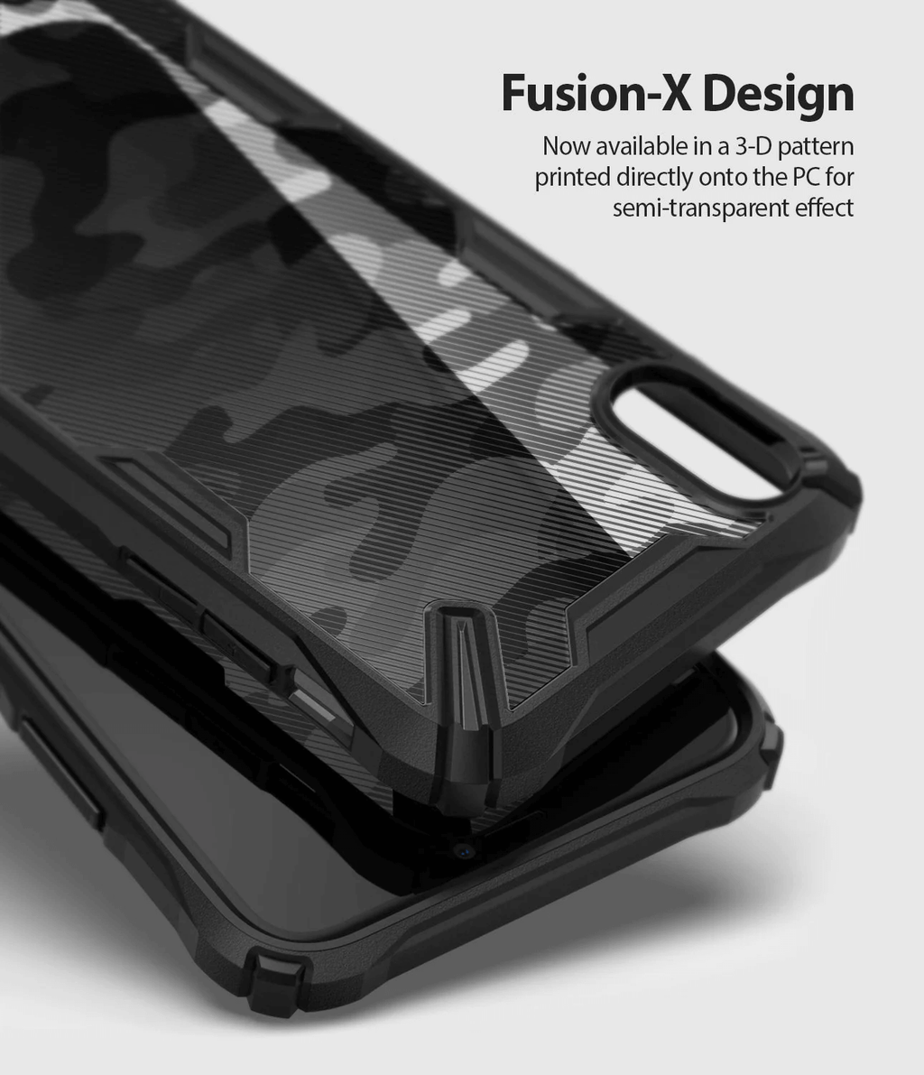 Estuche para iPhone XR - Ringke Fusion-X - Camo Black
