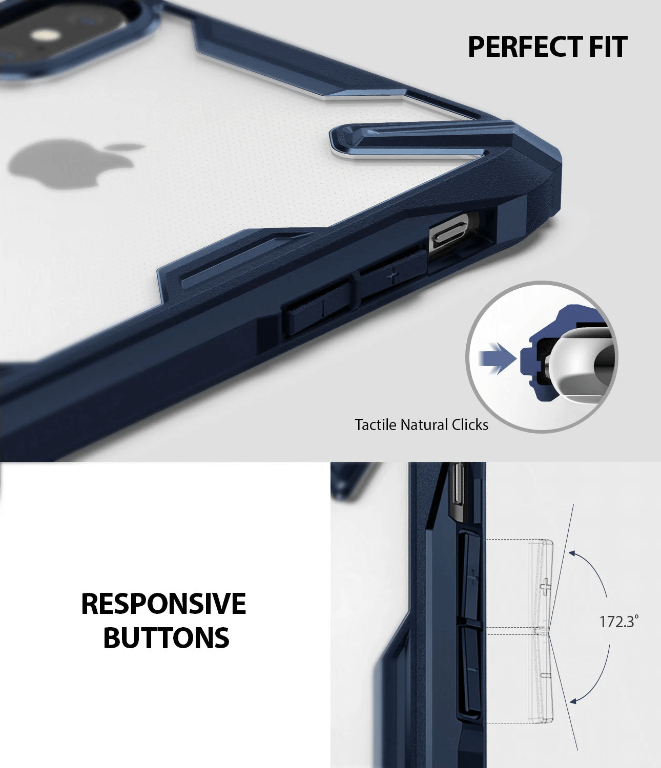 Estuche para iPhone XS Max - Fusion-X - Navy