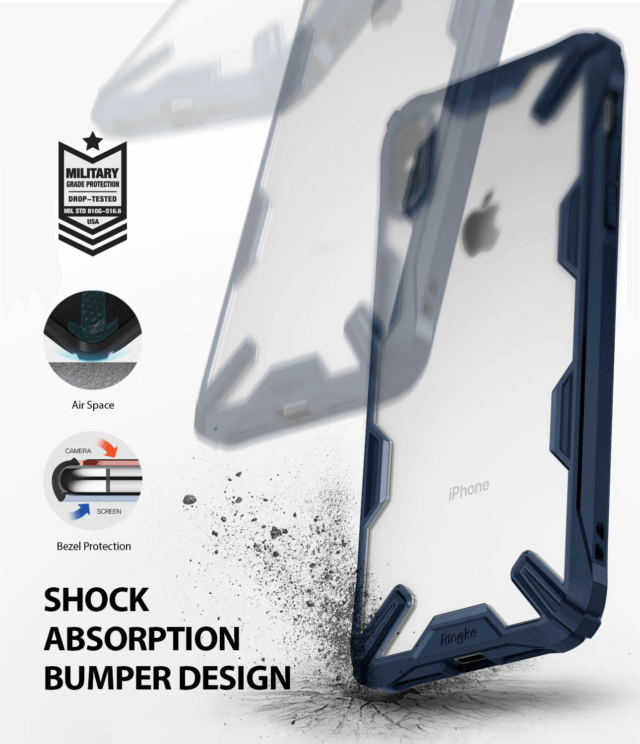 Estuche para iPhone XS Max - Fusion-X - Navy