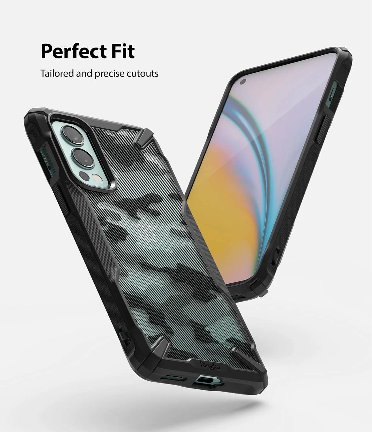 Estuche para OnePlus Nord 2 – Ringke Fusion-X Camo Black