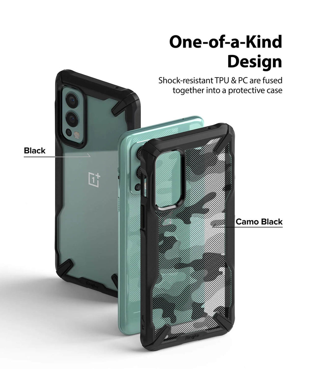 Estuche para OnePlus Nord 2 – Ringke Fusion-X Camo Black