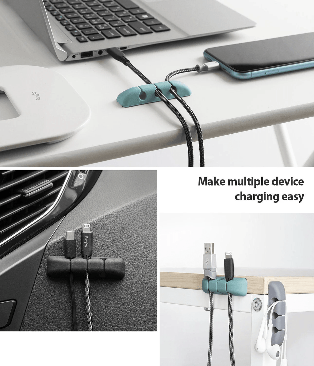 Organizador de Cables de Silicona - Ringke Silicone Cable Organizer 4 Pack - 4 Colors